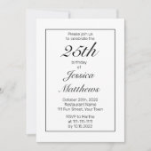 Moderne minimalistische witte zwarte aangepaste ve kaart (Voorkant)