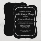 Moderne minimalistische witte zwarte aangepaste ve kaart (Voorkant / Achterkant)