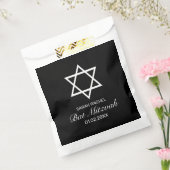 Moderne minimalistische witte zwarte bar bat mitzv bedankzakje (Gezegeld)