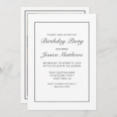 Moderne minimalistische witte zwarte foto Verjaard Kaart (Voorkant / Achterkant)