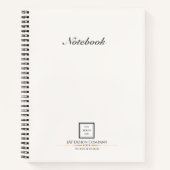 Moderne minimalistische witte zwarte grens Logo be Notitieboek (Voorkant)