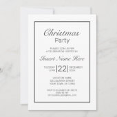 Moderne minimalistische witte zwarte kerst kaart (Voorkant)