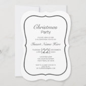 Moderne minimalistische witte zwarte kerst kaart (Voorkant)