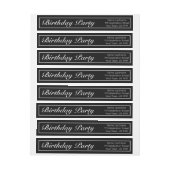 Moderne minimalistische witte zwarte verjaardag (Vel)