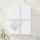 Moderne minimalistische witte zwarte verjaardag cadeaulabel (Met Touw)