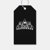 Moderne minimalistische witte zwarte verjaardag cadeaulabel (Achterkant)