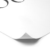 Moderne Minimalistische Witte Zwarte Verjaardagsfo Poster (Hoek)