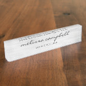 Moderne minimalistische wooden naambordje (Zijkant)