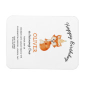 Moderne minimalistische Woodland Fox eerste verjaa Magneet (Horizontaal)