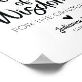 Moderne minimalistische woorden van wijsheid Afstu Poster (Hoek)