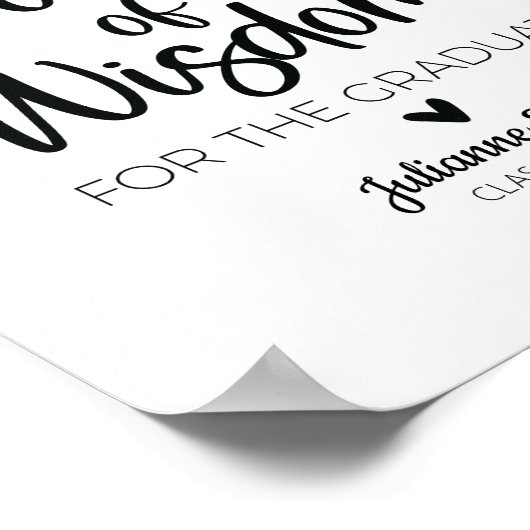 Moderne minimalistische woorden van wijsheid Afstu Poster (Hoek)