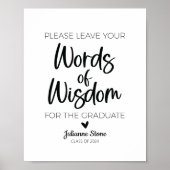 Moderne minimalistische woorden van wijsheid Afstu Poster (Voorkant)