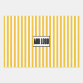 Moderne minimalistische Yellow Stripes Business Lo Inpakpapier Vel (Voorkant 2)