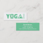 Moderne minimalistische Yoga Freelance Instructor Mini Visitekaartje (Voorkant / Achterkant)