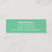 Moderne minimalistische Yoga Freelance Instructor Mini Visitekaartje (Achterkant)