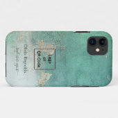 Moderne minimalistische zacht verweerde Blauwgroen Case-Mate iPhone Case (Achterkant (horizontaal))
