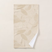 Moderne Minimalistische Zachte Beige Abstracte Pat Bad Handdoek (Handdoek)