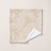 Moderne Minimalistische Zachte Beige Abstracte Pat Bad Handdoek (Wasdoekje)