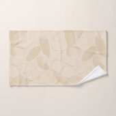 Moderne Minimalistische Zachte Beige Abstracte Pat Bad Handdoek (Handdoek)
