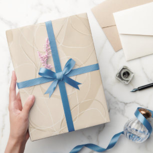 Moderne Minimalistische Zachte Beige Abstracte Pat Cadeaupapier