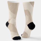 Moderne Minimalistische Zachte Beige Abstracte Pat Sokken (Gebogen)