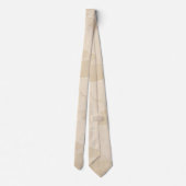 Moderne Minimalistische Zachte Beige Abstracte Pat Stropdas (Achterkant)