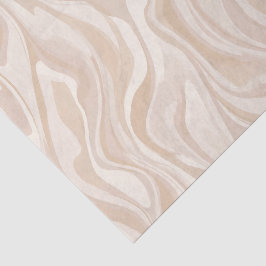 Moderne Minimalistische Zachte Beige Abstracte Pat Tissuepapier
