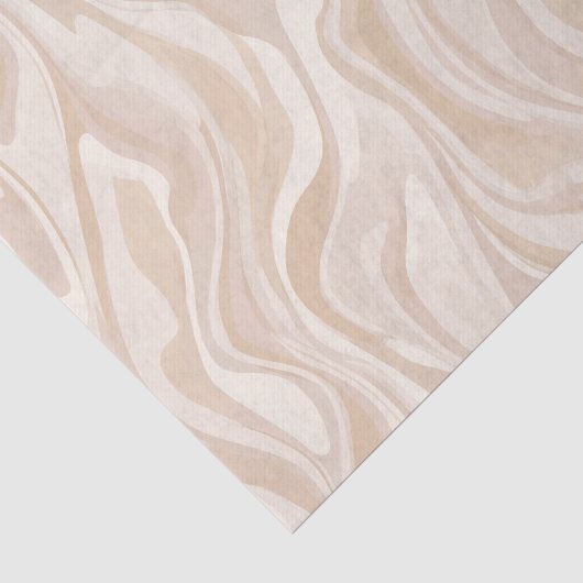 Moderne Minimalistische Zachte Beige Abstracte Pat Tissuepapier (Detail)