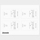 Moderne Minimalistische Zakelijke Bedankbox Stempe Rechthoekige Sticker (Vel)