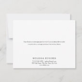Moderne minimalistische zakelijke bedankkaart (Achterkant)