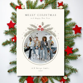 Moderne Minimalistische Zakelijke Foto Vakantiekaa Feestdagenkaart