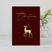 Moderne minimalistische zakelijke kerstrendieren folie feestdagenkaart (Staand Voorkant)