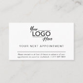 Moderne minimalistische zakelijke Logo Afsprakenkaartje (Voorkant)
