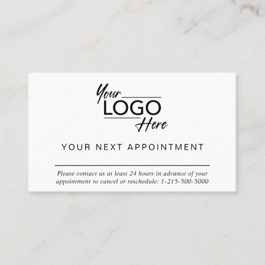 Moderne minimalistische zakelijke Logo Afsprakenkaartje (Voorkant)