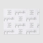 Moderne minimalistische zakelijke Logo Dank u Tissuepapier (Voorkant)