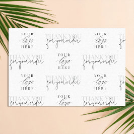 Moderne minimalistische zakelijke Logo Dank u Tissuepapier