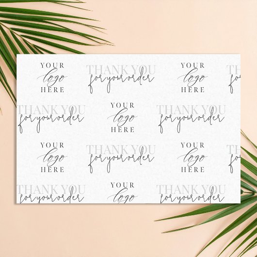 Moderne minimalistische zakelijke Logo Dank u Tissuepapier