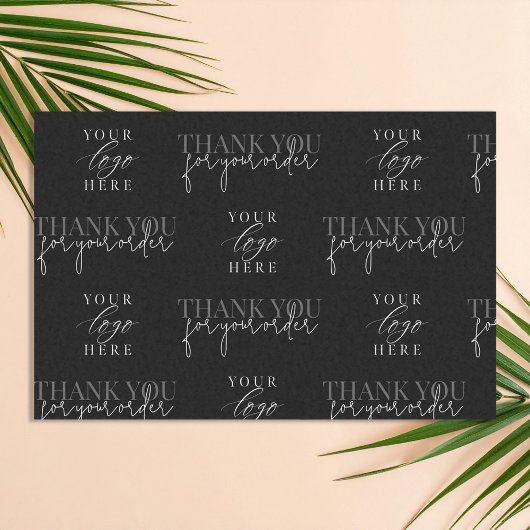 Moderne minimalistische zakelijke Logo Dank u Tissuepapier