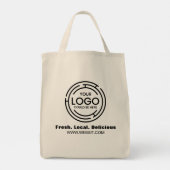 Moderne minimalistische zakelijke Logo-marketing Tote Bag (Achterkant)