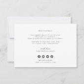 Moderne minimalistische zakelijke logo voor script bedankkaart (Achterkant)