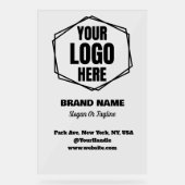 Moderne minimalistische zakelijke merkesthetiek Lo Acryl Bord (Voorkant)