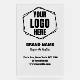 Moderne minimalistische zakelijke merkesthetiek Lo Acryl Bord