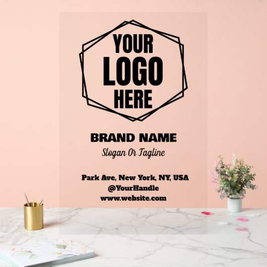 Moderne minimalistische zakelijke merkesthetiek Lo Acryl Bord (Huwelijk)