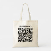 Moderne minimalistische zakelijke QR-code voor zak Tote Bag (Achterkant)