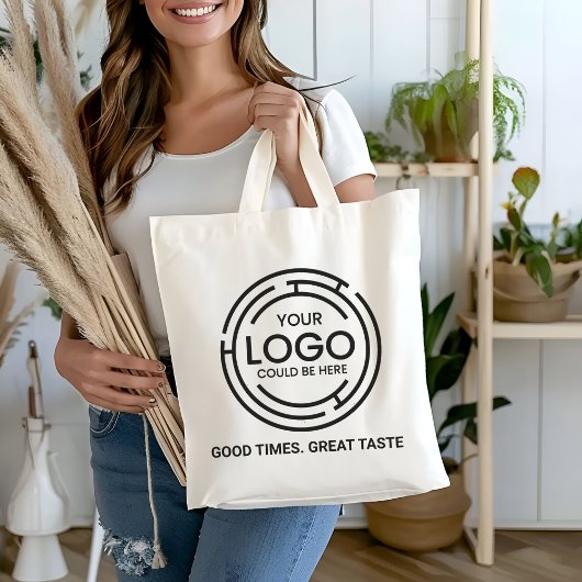Moderne minimalistische zakelijke QR-code voor zak Tote Bag