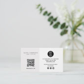 Moderne minimalistische zakelijke QR-code voor zak Visitekaartje (Staand voorkant)
