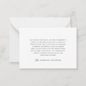 Moderne minimalistische zakelijke vakantiefoto notitiekaartje (Achterkant)