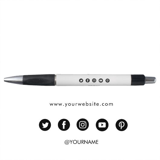 Moderne minimalistische zakelijke website Social M Pen