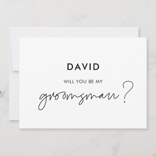 Moderne minimalistische Zal je mijn getuige zijn k Kaart (Voorkant)