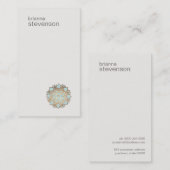 Moderne minimalistische Zen Lotus Visitekaartje (Voorkant / Achterkant)